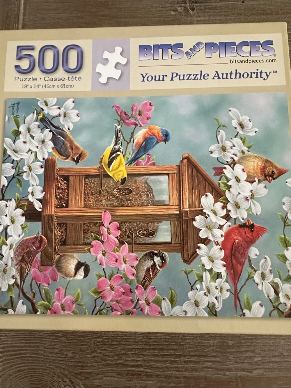 Bits and Pieces 500-Piece Bird Feeder Puzzle - Multicolor